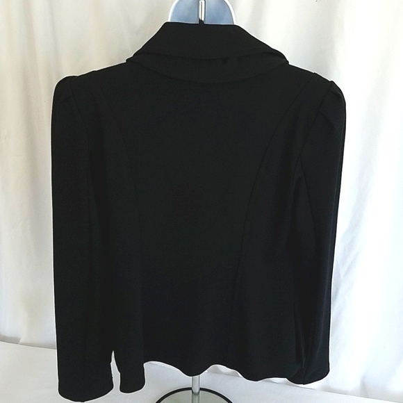 Apt 9 Black Ruffle Blazer Jacket Size Small - Picture 4 of 6